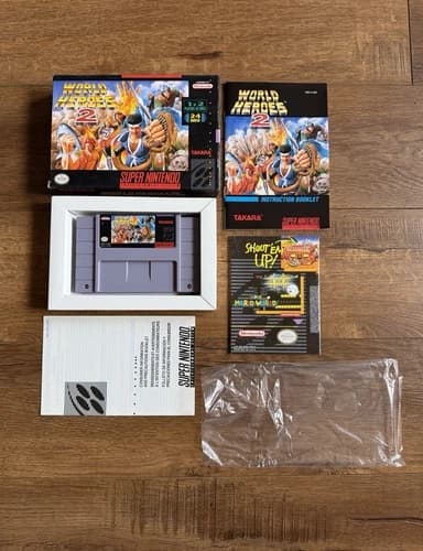 World Heroes 2 (Super Nintendo SNES) Complete - Tested - Authentic Fast Ship!