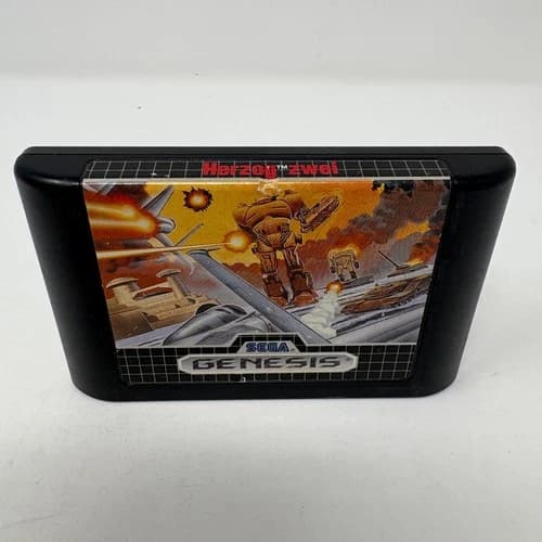 Herzog Zwei for SEGA Genesis - Authentic Cartridge only - Tested Working