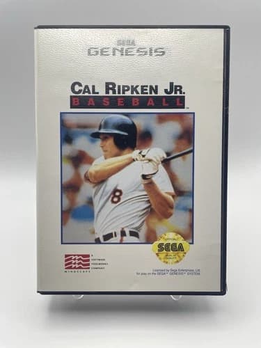 Cal Ripken Jr Baseball Sega Genesis CIB Complete Tested Working