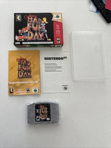 Conker's Bad Fur Day Great Condition Complete In Box Nintendo 64 Authentic Case!