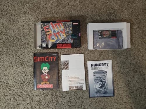 SimCity, Complete in Box (CIB), Tested and Works (SNES)