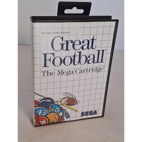 Great Football Sega Master System Mega Cartridge CIB Complete w Manual Insert
