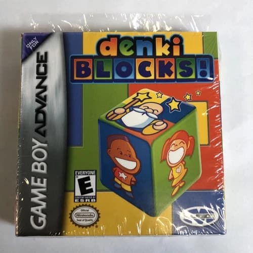 Denki Blocks! (Nintendo Game Boy Advance GBA, 2002) Mint - Cut Seal Opened