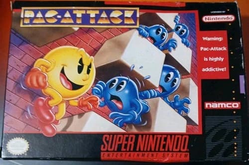 Pac Attack CIB SNES Authentic Super Nintendo Game for SNES Pac Man New Low Price