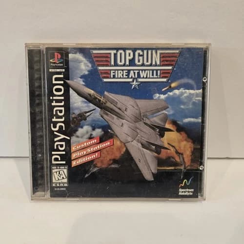 Top Gun: Fire At Will! - Sony Playstation 1 PS1 PSX - Complete in box CIB