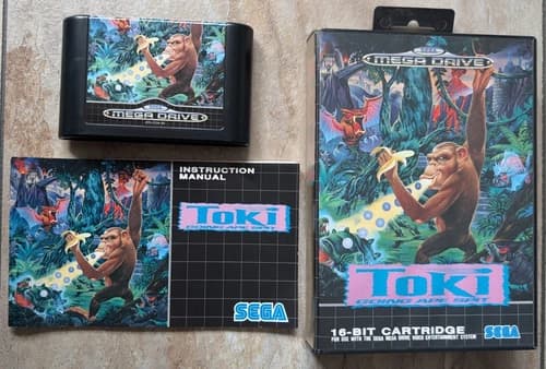 Toki Going Ape Spit - Mega Drive Game - Original Box CIB