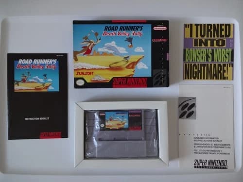 Road Runner’s Death Valley Rally SNES CIB Complete Box Manual Super Nintendo