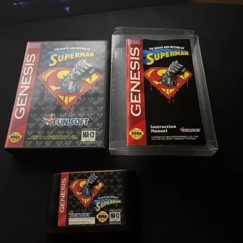 Death and Return of Superman (Sega Genesis, 1994) Complete Cib