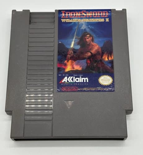 Iron Sword: Wizards and Warriors 2 (Nintendo NES, 1988) TESTED & WORKS