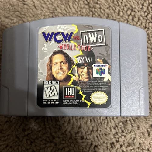 WCW vs. NWO World Tour (Nintendo 64, 1997) Cleaned Tested Authentic N64