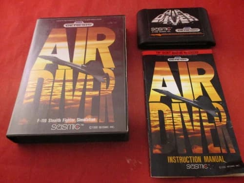 Air Diver (Sega Genesis, 1990) COMPLETE w/ Box manual game WORKS!