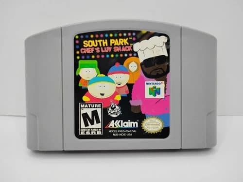 South Park: Chef's Luv Shack N64 (Nintendo 64, 1999) Authentic Cartridge TESTED!