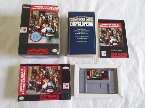 Where In Time Is Carmen Sandiego? SNES Super Nintendo CIB Complete Big Box RARE