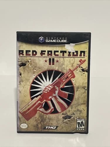 Red Faction II 2 Nintendo GameCube Complete With Manual CIB SUNFADED SPINE read