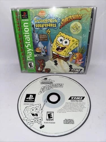 Sponge Bob Square Pants Super Sponge - PS1 Playstation (CIB)- Tested