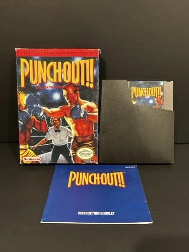 Punch-Out! (Nintendo NES, 1990) CIB Complete In Box W/ Manual In Great Condition