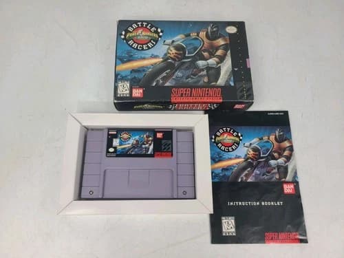 Power Rangers Zeo Battle Races SNES Complete In Box With Manual (TESTED)