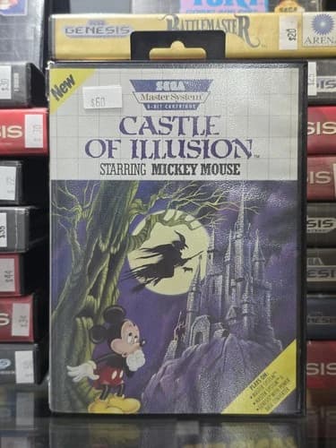 Castle of Illusion Starring Mickey Mouse (Sega Master, 1990) CIB Manual VG