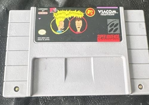 Beavis and Butt-Head Super Nintendo SNES Rare Blockbuster Owned