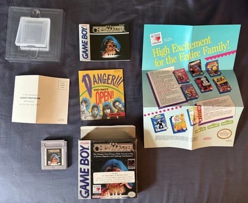 The Chessmaster (Nintendo Game Boy, 1990) Complete in Box CIB