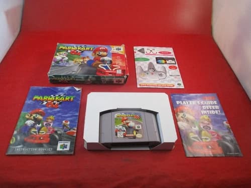 Mario Kart 64 (Nintendo 64, 1996) N64 COMPLETE w/ Box manual game WORKS! #L1