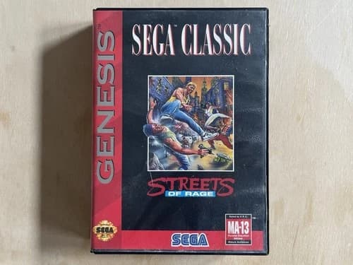 Sega Classic, Streets of Rage (Sega Genesis, 1991) CIB-Authentic Game Cartridge