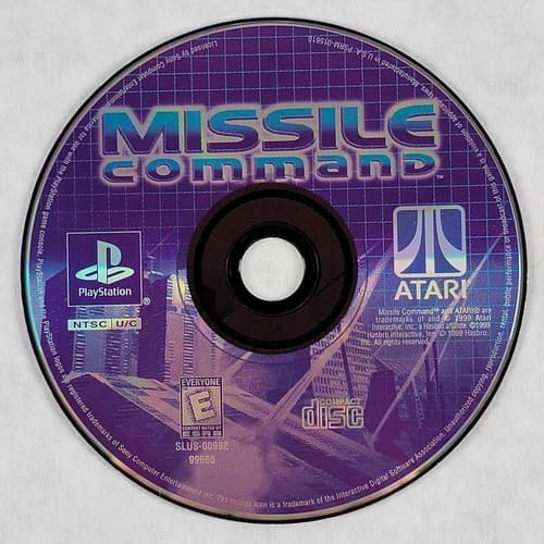 Missile Command - Loose Sony PS1 Playstation 1 Disc