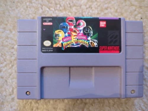 Mighty Morphin Power Rangers SNES Super Nintendo Authentic, Cleaned, and Tested