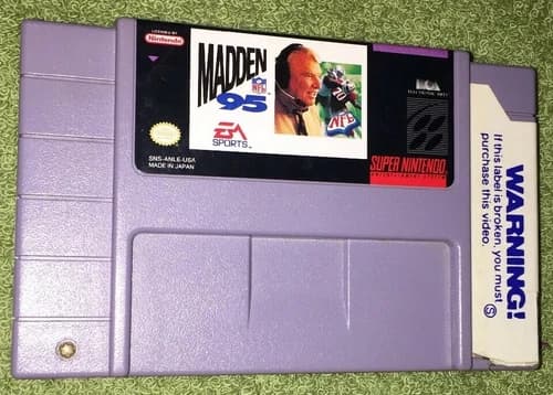 Madden NFL 95 (Super Nintendo Entertainment System, 1994)