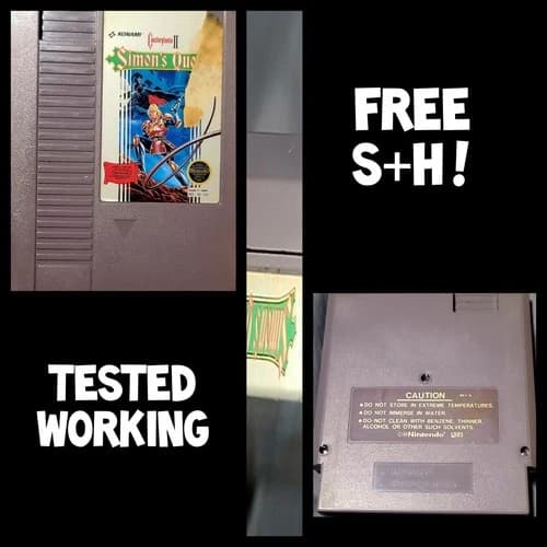 Castlevania II 2 Simon's Quest NES (Nintendo Entertainment System 1988) FREE S+H