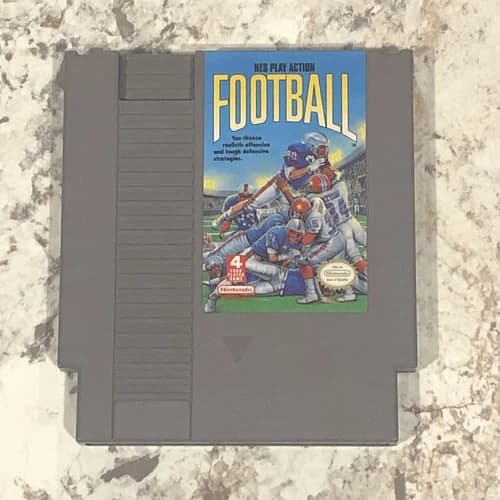 Nes Play Action Football Cleaned And Tested Game Only For Nes