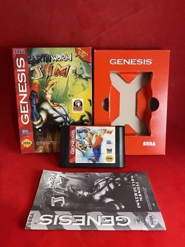 Earthworm Jim Sega Genesis CIB Complete In Box😱🔥