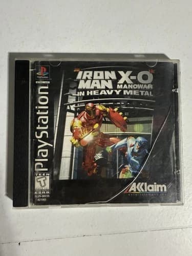 Iron Man X-O Manowar in Heavy Metal Sony Playstation One PS1 Complete w/ Manual