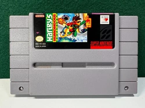 Harley's Humongous Adventure (Super Nintendo SNES, 1994) GREAT LABELS! Authentic