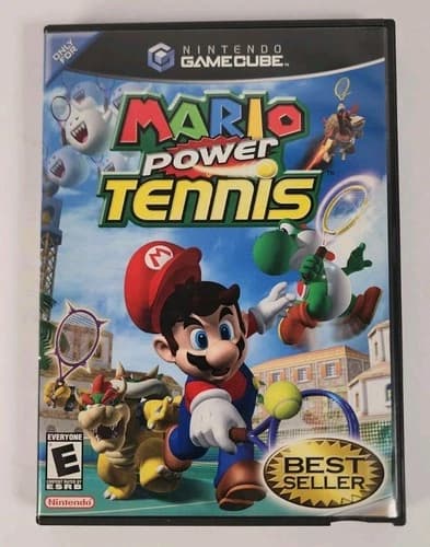 Mario Power Tennis (Nintendo GameCube, 2004) W Case Manual Disc Complete