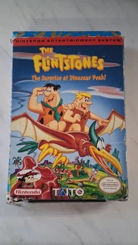 The Flintstones Surprise at Dinosaur Peak NES Original Complete NTSC