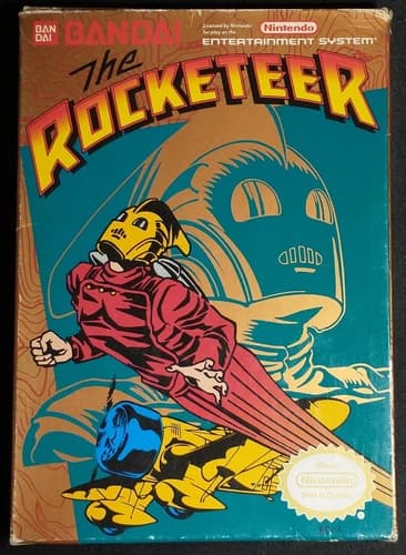 The Rocketeer Bandai Authentic Nintendo NES EXMT- condition COMPLETE n box!
