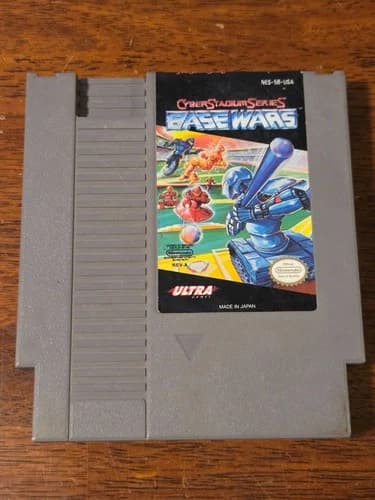 Vintage Original Nintendo NES Cyber Stadium Series Base Wars - Tested & Working