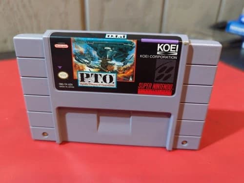 PTO Pacific Theater of Operations Super Nintendo SNES Vintage Cartridge