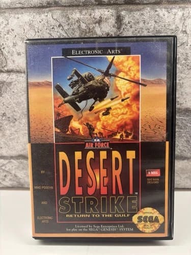 Desert Strike: Return To The Gulf (Sega Genesis, 1992) COMPLETE TESTED