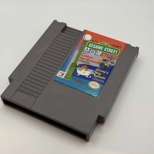 Sesame Street ABC Letter Go Round Nintendo NES