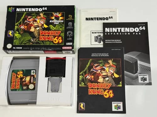 Donkey Kong 64 N64 Nintendo 64 Complete in Box With Expansion Pak Good Condition
