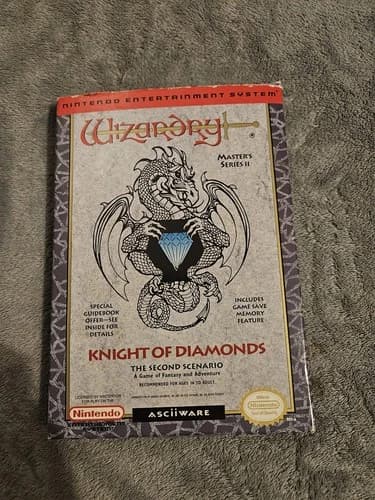 Wizardry: Knight of Diamonds (NES) CIB Manual Tested