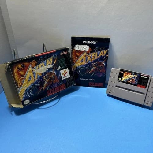 Axelay (Super Nintendo Entertainment System, 1992) Cib Authentic Tested Snes