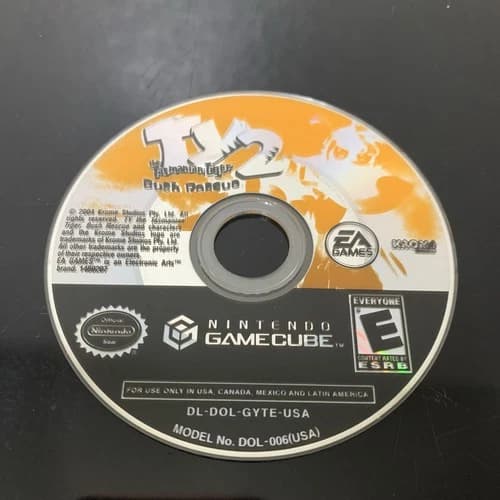 Ty the Tasmanian Tiger 2: Bush Rescue (Nintendo GameCube, 2004) Disc Only Tested