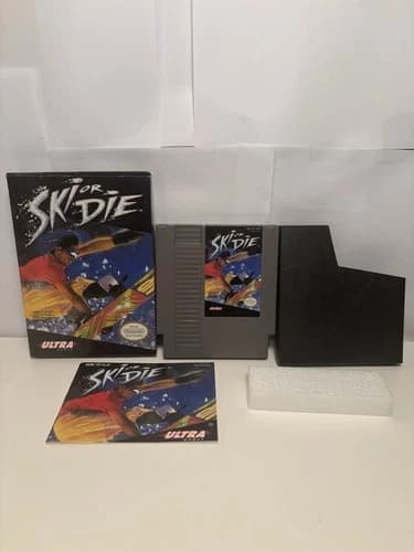 Ski or Die (Nintendo NES, 1991) Tested And Works