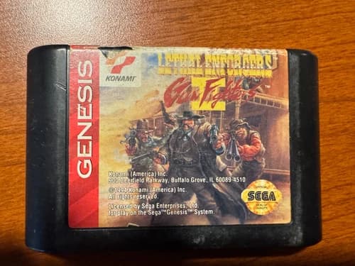 Lethal Enforcers II 2: Gun Fighters (Sega Genesis, 1994) cartridge game