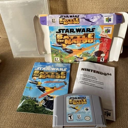 Star Wars Battle for Naboo N64 Complete with Box for Nintendo 64-READ**