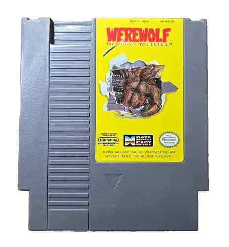 Werewolf The Last Warrior NES Nintendo Entertainment System 1990 Game Cartridge