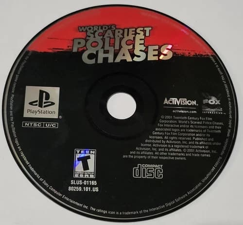 World's Scariest Police Chases PA1 PlayStation 1 PSX Disc only